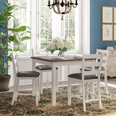 Off white counter height best sale dining set